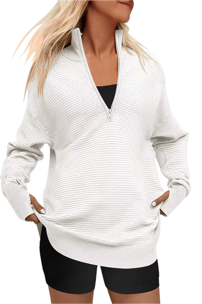 Ribbed Quarter Zip